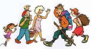 Randonneurs famille