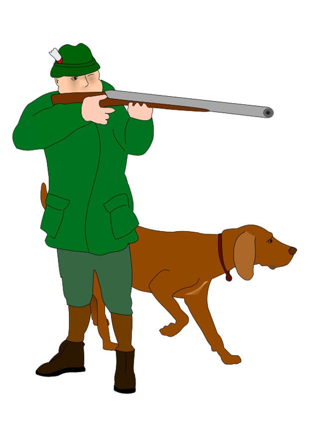Chasseur et chien