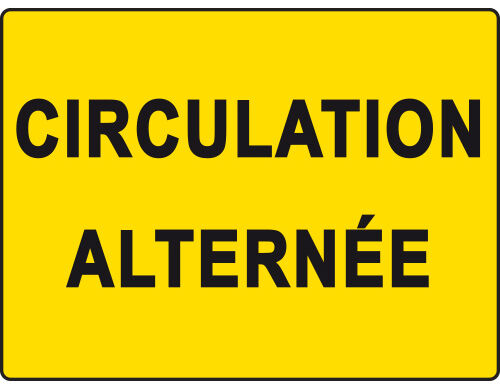 Panneau Circulation alternée