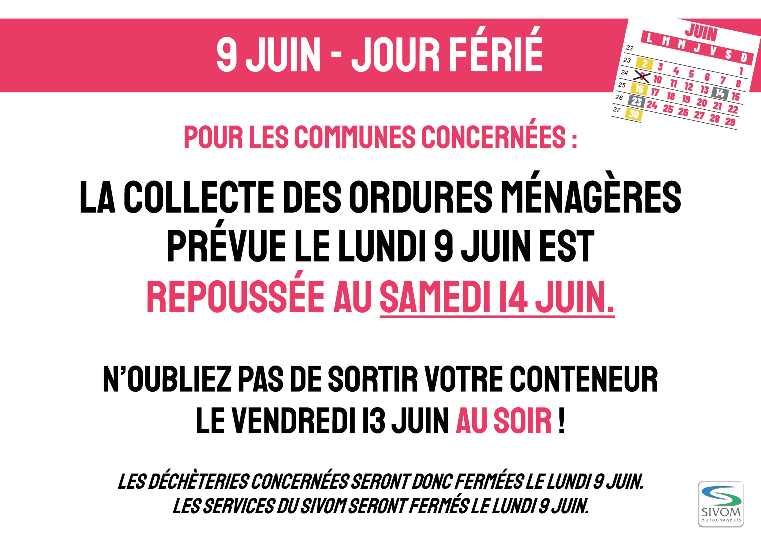 Jour férié / Poubelles