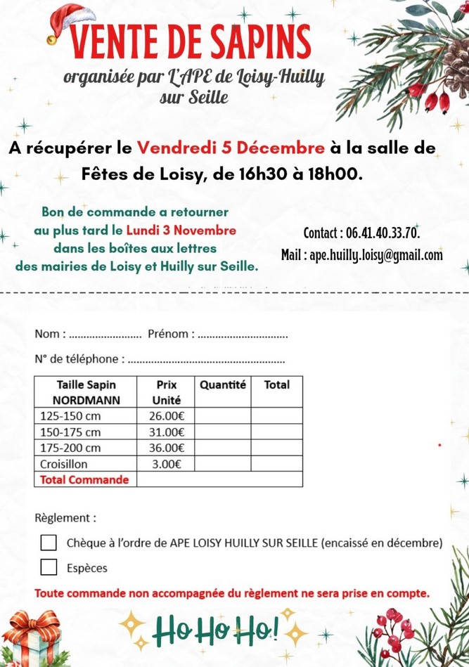 Affiche APE sapins - 2025