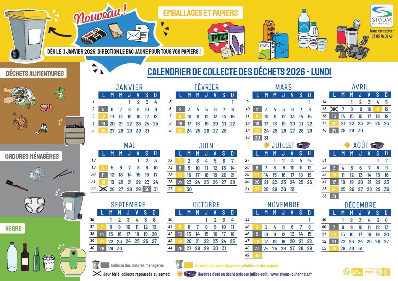 SIVOM Calendrier Collecte - 2026